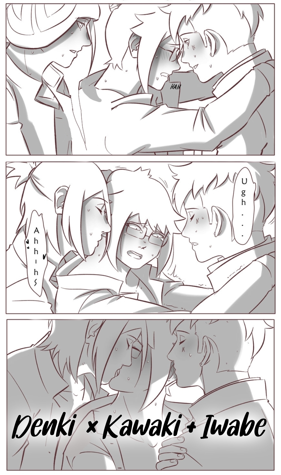 Denki X Kawaki X Iwabe (DOUJIN BORUTO)